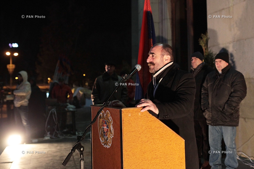 “New Armenia” Public Salvation Front's rally against constitutional amendments: Day 5