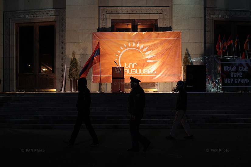 “New Armenia” Public Salvation Front's rally against constitutional amendments: Day 5