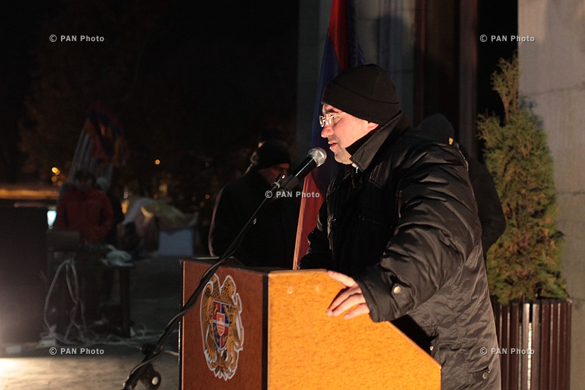 “New Armenia” Public Salvation Front's rally against constitutional amendments: Day 5