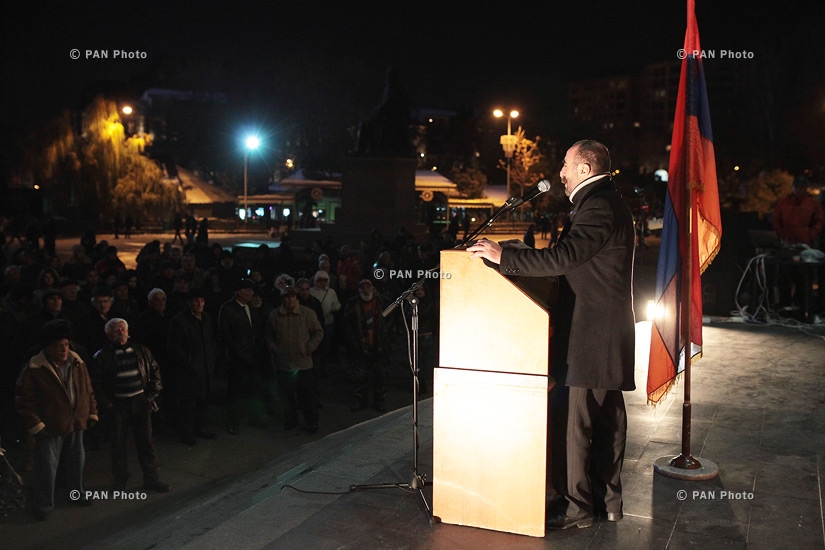“New Armenia” Public Salvation Front's rally against constitutional amendments: Day 5