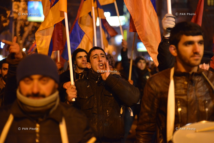 “New Armenia” Public Salvation Front's rally against constitutional amendments: Day 6