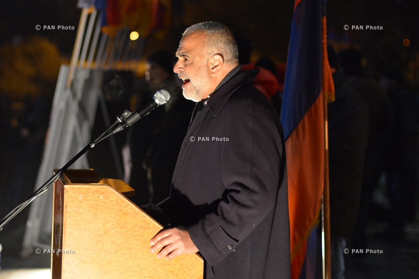 “New Armenia” Public Salvation Front's rally against constitutional amendments: Day 6