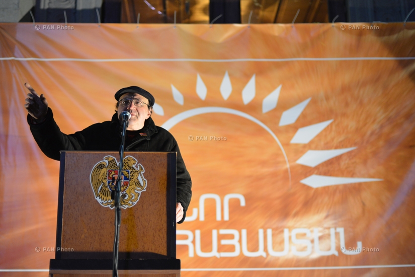 “New Armenia” Public Salvation Front's rally against constitutional amendments: Day 6