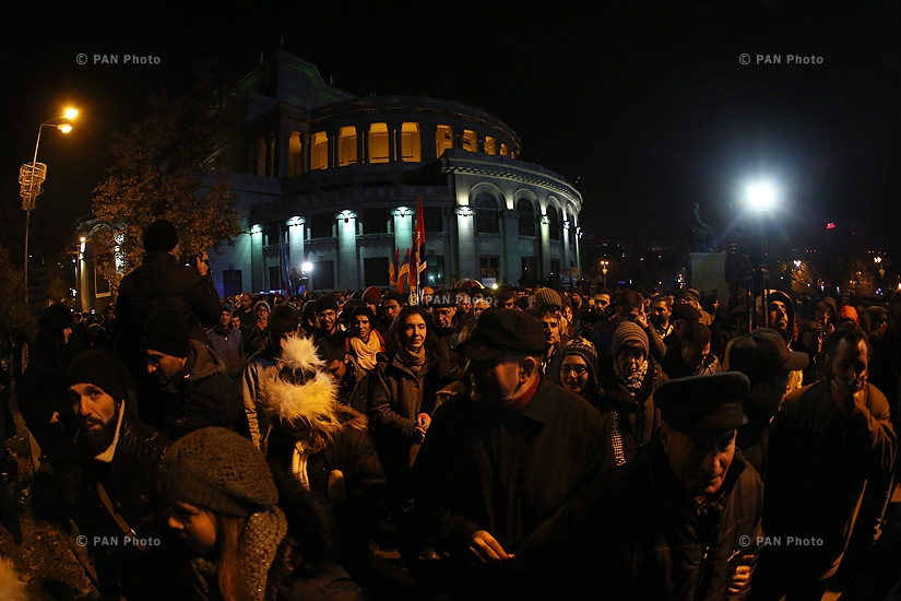 “New Armenia” Public Salvation Front's rally against constitutional amendments: Day 7