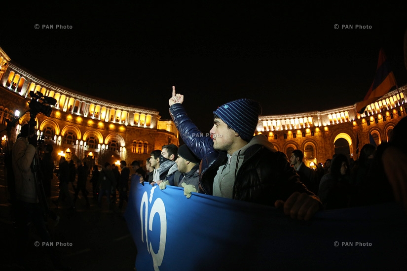 “New Armenia” Public Salvation Front's rally against constitutional amendments: Day 7