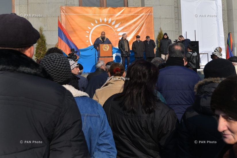 Armenian National Congress holds march in Yerevan for Human Rights Day