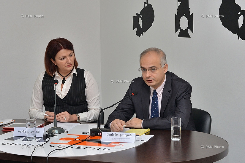 Press conference of Levon Zurabyan, the head of Armenian National Congress faction and 'No' Front