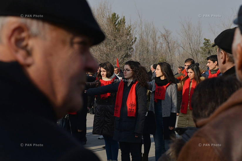 Посещение пантеона «Ераблур» по случаю 125-летия Армянской Революционной Федерации