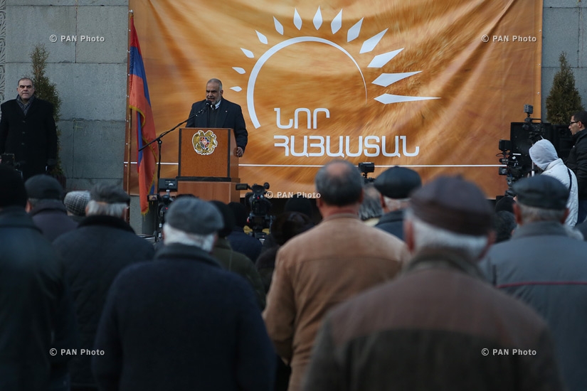 “New Armenia” Public Salvation Front's rally against constitutional amendments: Day 8