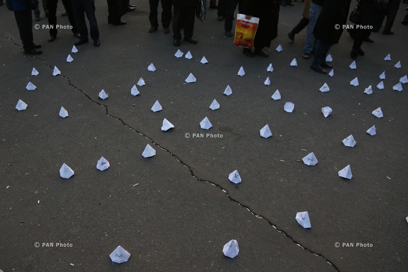 “New Armenia” Public Salvation Front's rally against constitutional amendments: Day 8