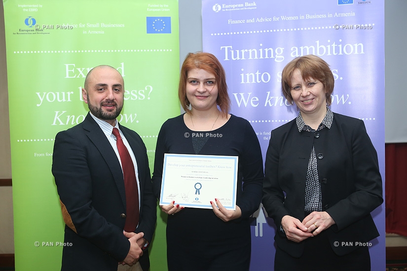 Tренинг на тему “Лидерство в действии”  прошел  в рамках проекта «Женщины в бизнесе» ЕБРР Армении