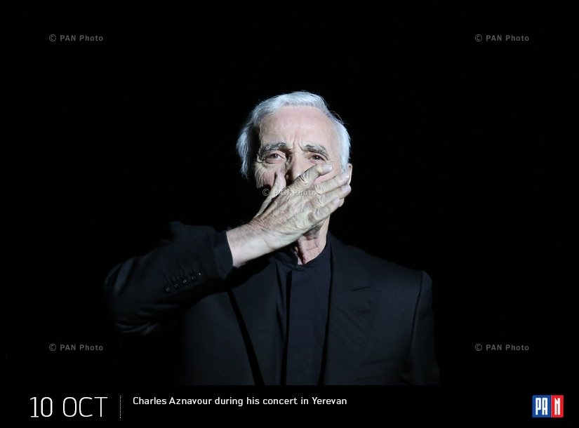 Charles Aznavour during his concert in Yerevan