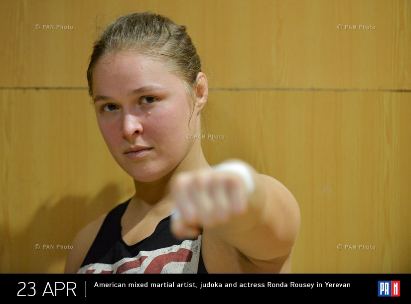  American mixed martial artist, judoka and actress Ronda Rousey in Yerevan
