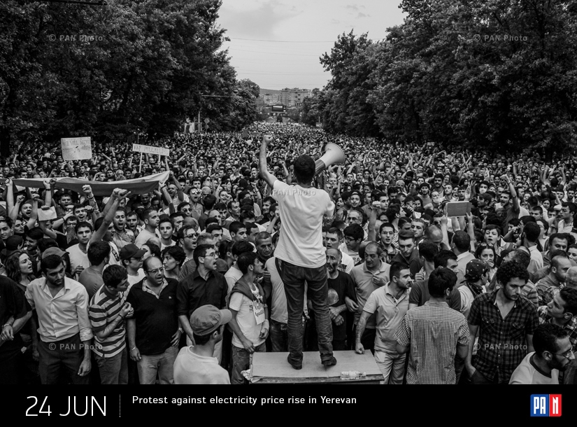  Protest against electricity price rise in Yerevan, Armenia