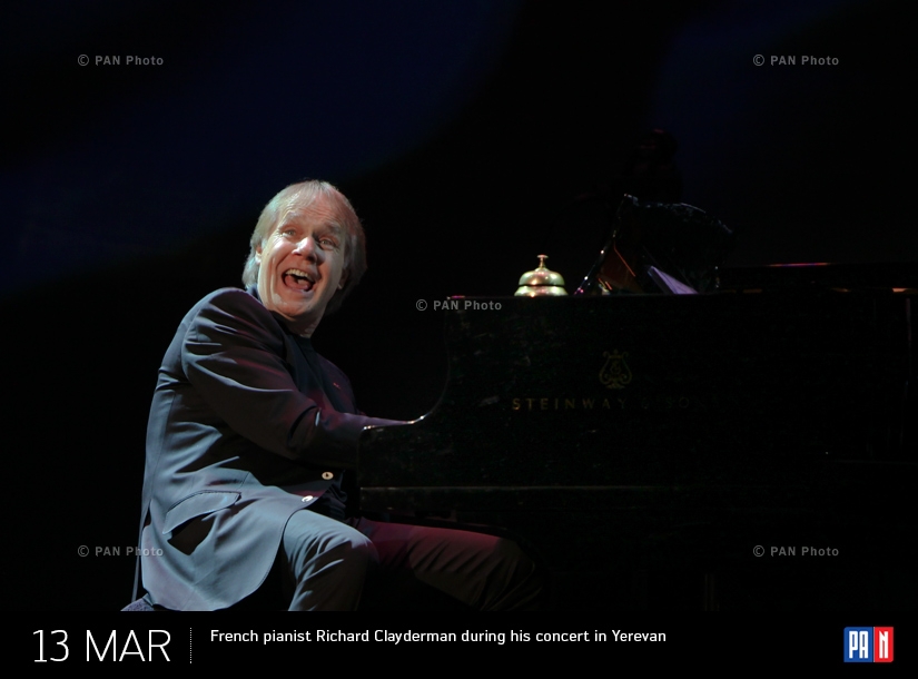 French pianist Richard Clayderman during his concert in Yerevan