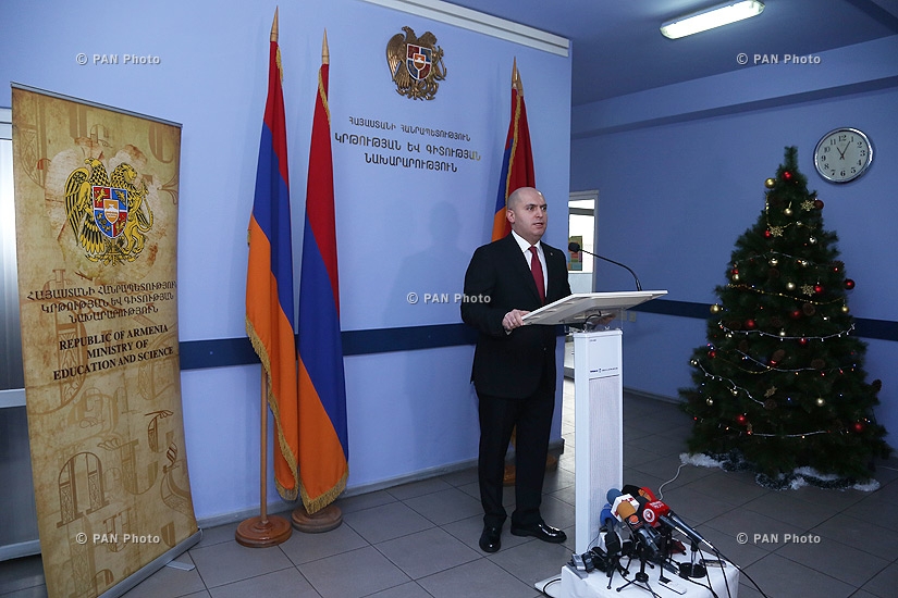 Итоговая пресс-конференция Министра образования и науки Армении Армена Ашотяна