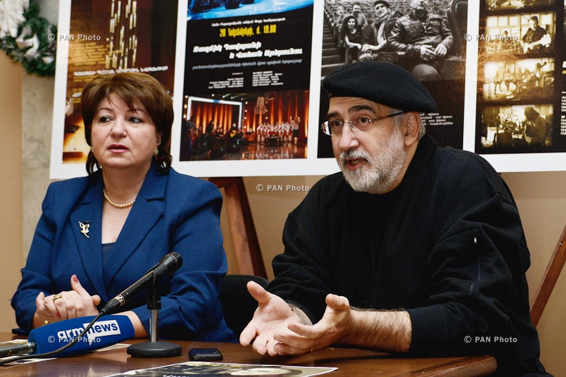 Press conference of singer, composer Vahan Artsruni