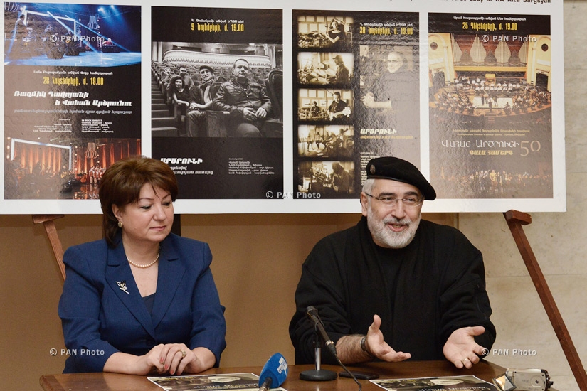 Press conference of singer, composer Vahan Artsruni