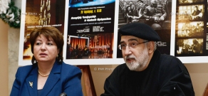 Press conference of singer, composer Vahan Artsruni