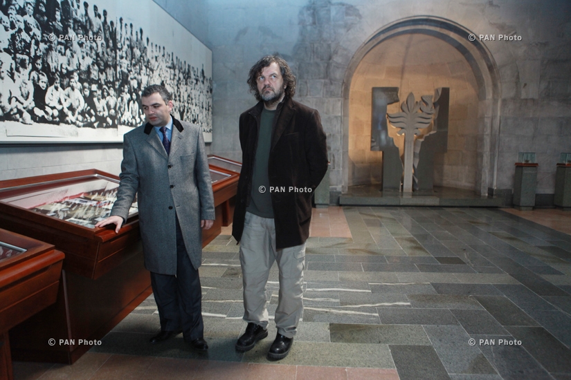 Serbian director and musician Emir Kusturica visits Tsitsernakaberd Memorial and Armenian Genocide Museum-Institute