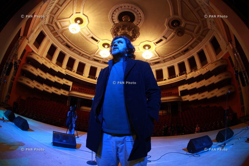 Concert rehearsal of Serbian director, musician Emir Kusturica 