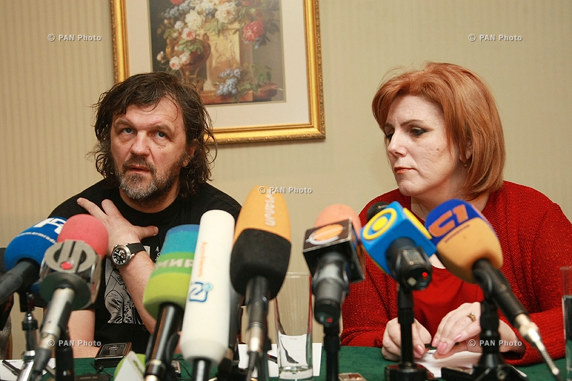 Press conference of Serbian director and musician Emir Kusturica