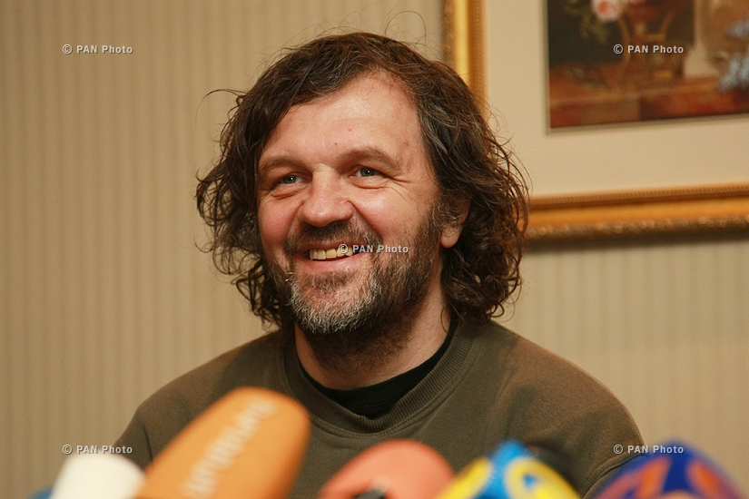 Press conference of Serbian director and musician Emir Kusturica