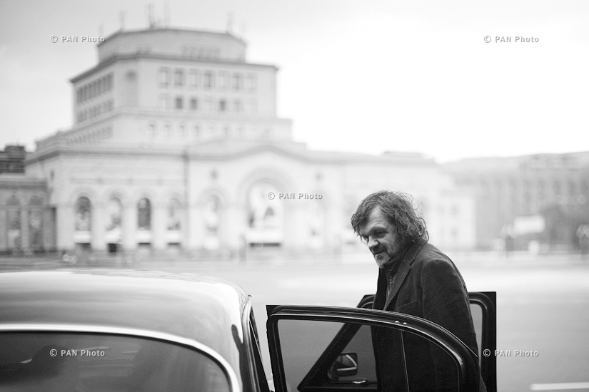 Serbian director and musician Emir Kusturica in Yerevan