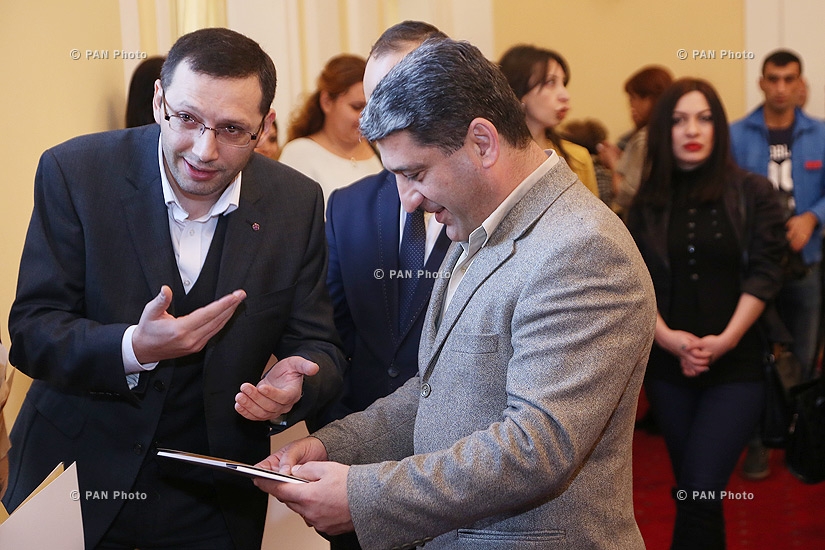 Председатель НС Галуст Саакян устроил прием для аккредитованных в парламенте руководителей и корреспондентов СМИ