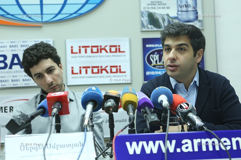 Press conference of violinist Sergey Khachatryan and art director and chief conductor of State Youth Orchestra of Armenia Sergey Smbatyan
