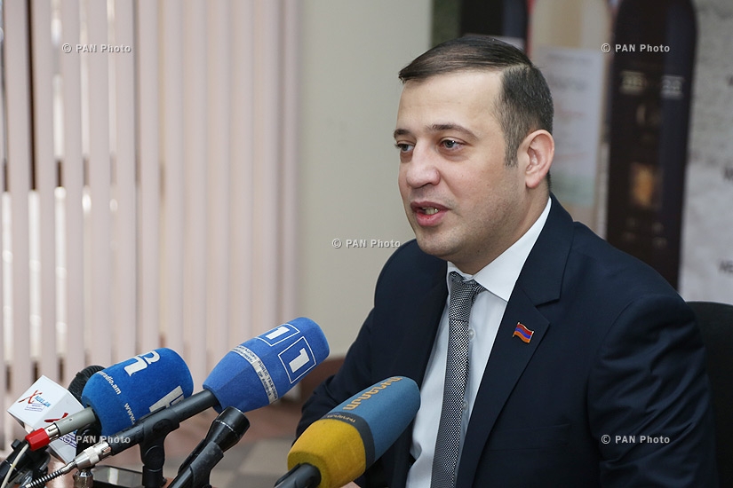Press conferece of PACE delegation member Vahan Babayan