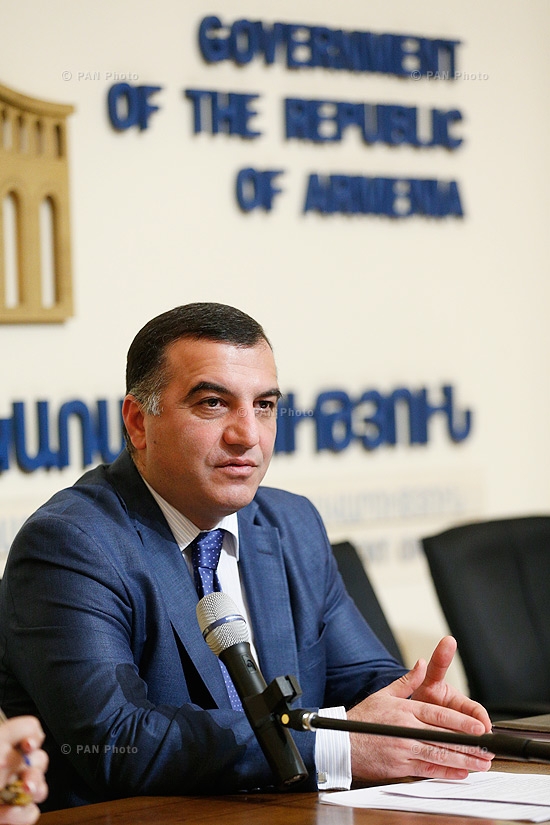 Press conference of RA Minister of Labor and Social Affairs Artem Asatryan