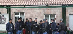 Armenian Defense Ministry’s central assembly point. Draftee draw