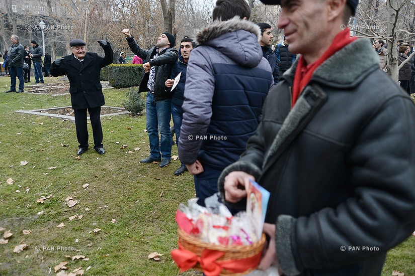 March to Lovers Park on occasion of St. Sarkis day 