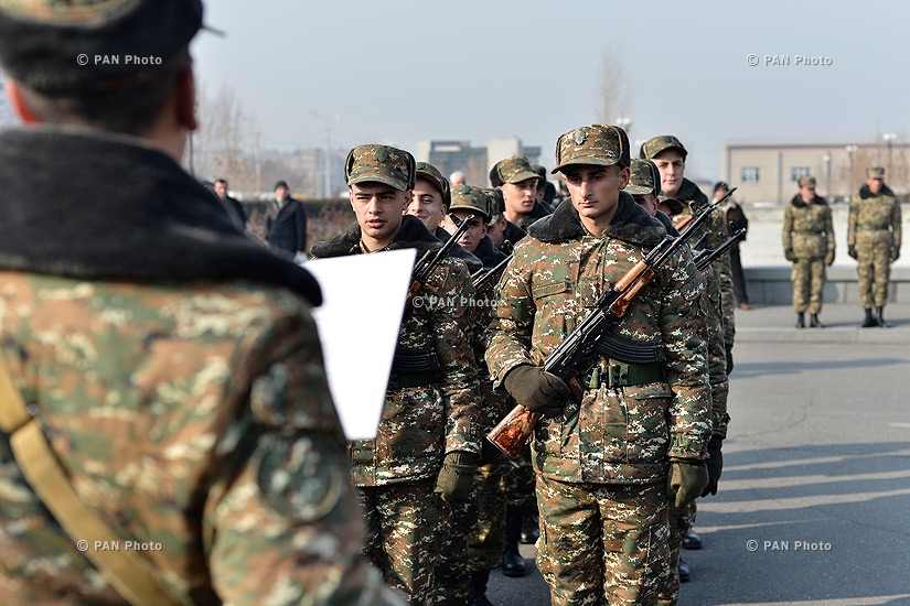 Oath ceremony of conscripts of A. Ozanian military unit