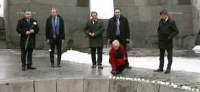 Swedish Foreign Minister Margot Wallström visits Tsitsernakaberd Memorial
