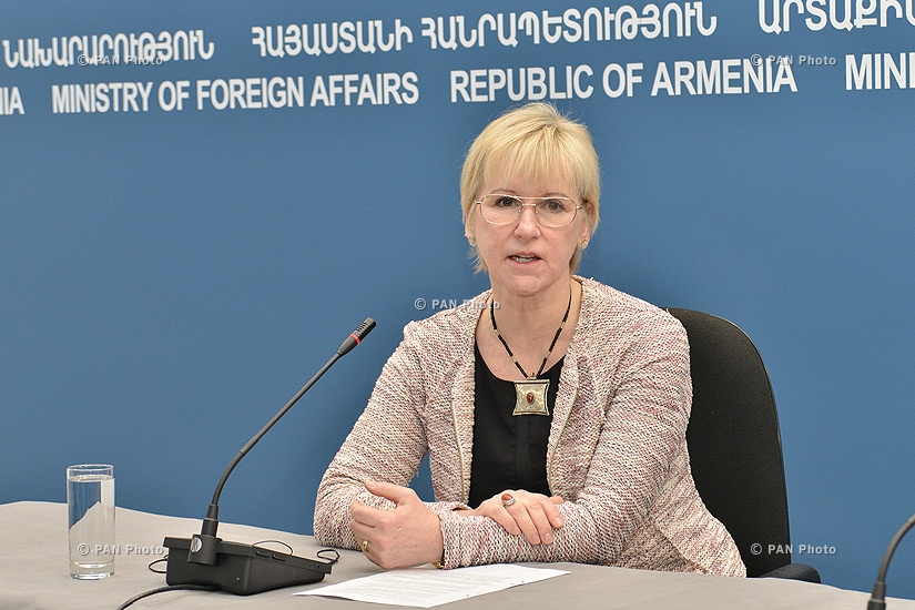 Joint press conference of RA Minister of Foreign Affairs Edward Nalbandyan and Swedish Foreign Minister Margot Wallström