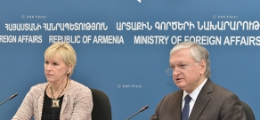 Joint press conference of RA Minister of Foreign Affairs Edward Nalbandyan and Swedish Foreign Minister Margot Wallström