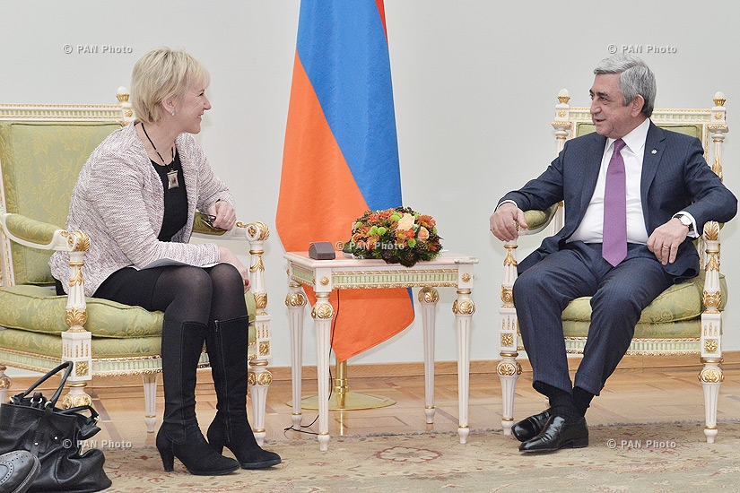 Президент Армении Серж Саргсян принял Министра иностранных дел Швеции Маргот Вальстрём 