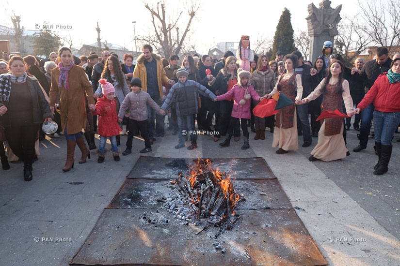 Празднование Трндеза в Ереване 