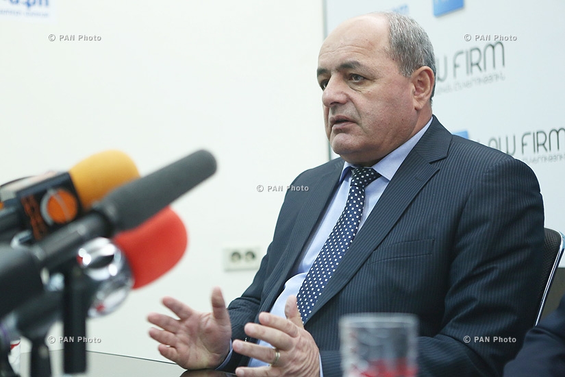 Press conference of Deputy Chief of Hydrometeorological Center’s Meteorological Service of RA Ministry of Territorial Administration and Emergency Situations Gagik Surenyan and RA Deputy minister of agriculture Garnik Petrosyan