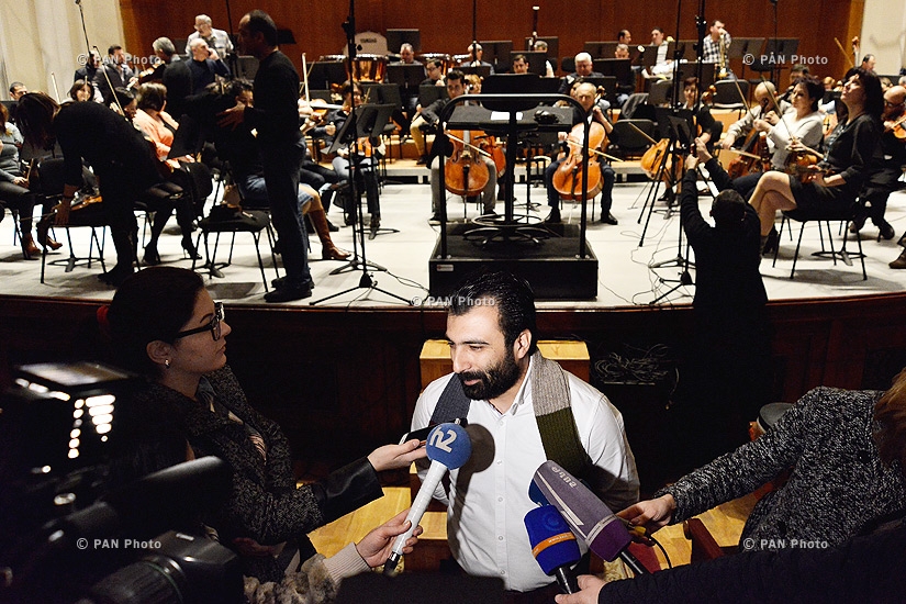 Recording the soundtrack to Jivan Avetisyan’s “The Last Resident,” with Hover State Chamber Choir performing under the baton of Eduard Topchyan