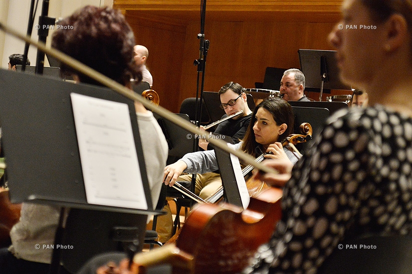 Recording the soundtrack to Jivan Avetisyan’s “The Last Resident,” with Hover State Chamber Choir performing under the baton of Eduard Topchyan