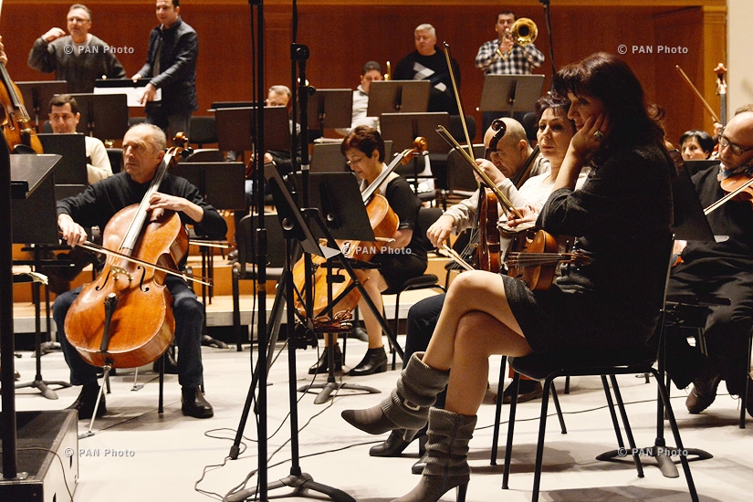 Recording the soundtrack to Jivan Avetisyan’s “The Last Resident,” with Hover State Chamber Choir performing under the baton of Eduard Topchyan