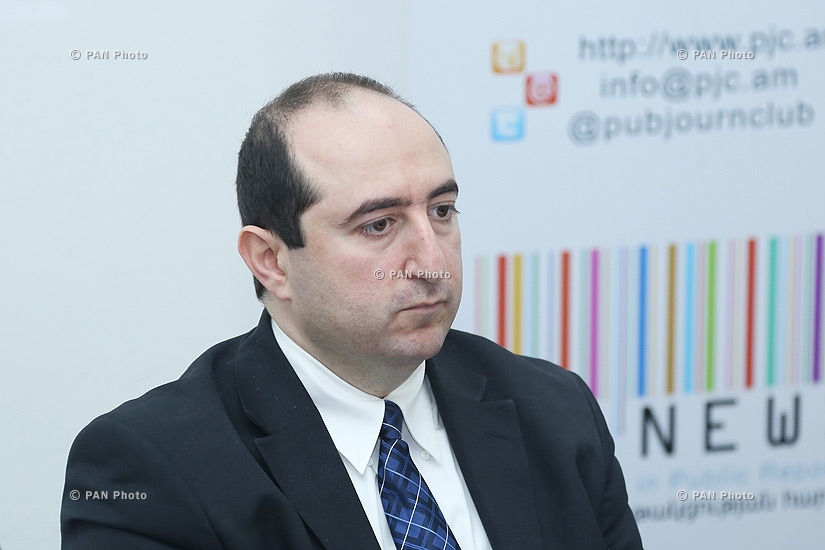 Press conference of Armenian National Congress (ANC) parliamentary faction secretary Aram Manukyan and economist Artak Manukyan