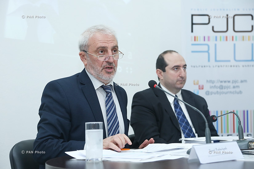 Press conference of Armenian National Congress (ANC) parliamentary faction secretary Aram Manukyan and economist Artak Manukyan