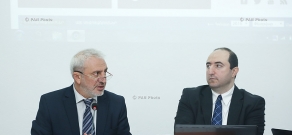 Press conference of Armenian National Congress (ANC) parliamentary faction secretary Aram Manukyan and economist Artak Manukyan