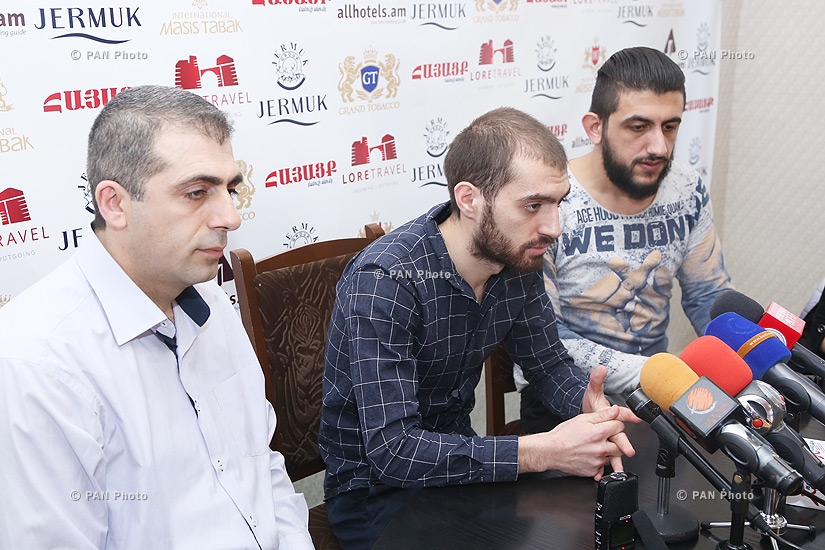 Press conference of photographer Hayk Barseghyan and activists Maksim Sargsyan and Levon Zakaryan