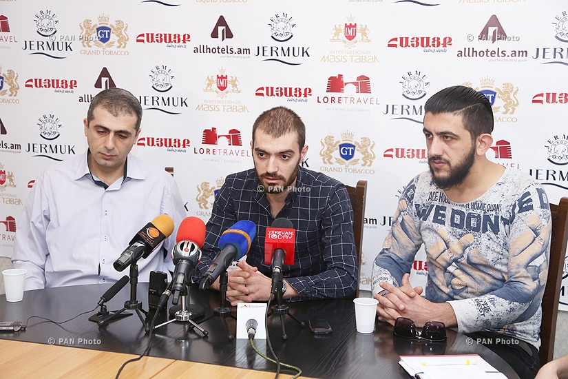 Press conference of photographer Hayk Barseghyan and activists Maksim Sargsyan and Levon Zakaryan
