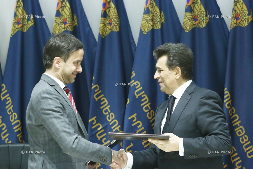 Meeting of RA Minister of Emergency Situations Armen Yeritsyan and UN Resident Coordinator/UNDP Resident Representative in Armenia Bradley Busetto